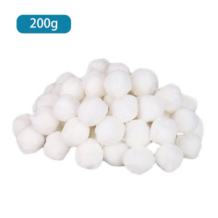 Bola de filtro branco para piscina, bola de limpeza de fibra, bolas de algodão leve de alta resistência ferramentas de limpeza de piscina
