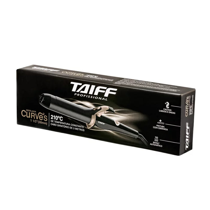 Taiff Modelador Curves 38Mm Bivolt Preto Modelador Curves 1 1/2'