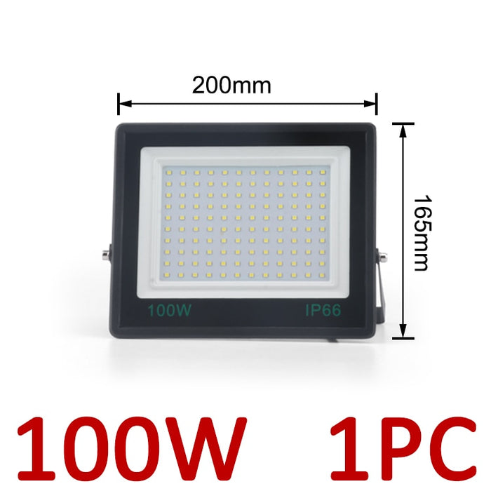 Holofote de LED  de 50 a 300W, 220V, uso Externo Vidro IP66 À Prova D 'Água