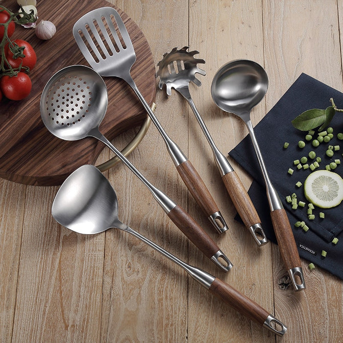 Utensílios de cozinha, Turner/concha de sopa/Slotted Turner/ Slotted Spoon/ Pasta Server, Aço 304 Staniless