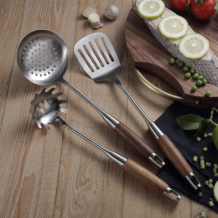 Utensílios de cozinha, Turner/concha de sopa/Slotted Turner/ Slotted Spoon/ Pasta Server, Aço 304 Staniless