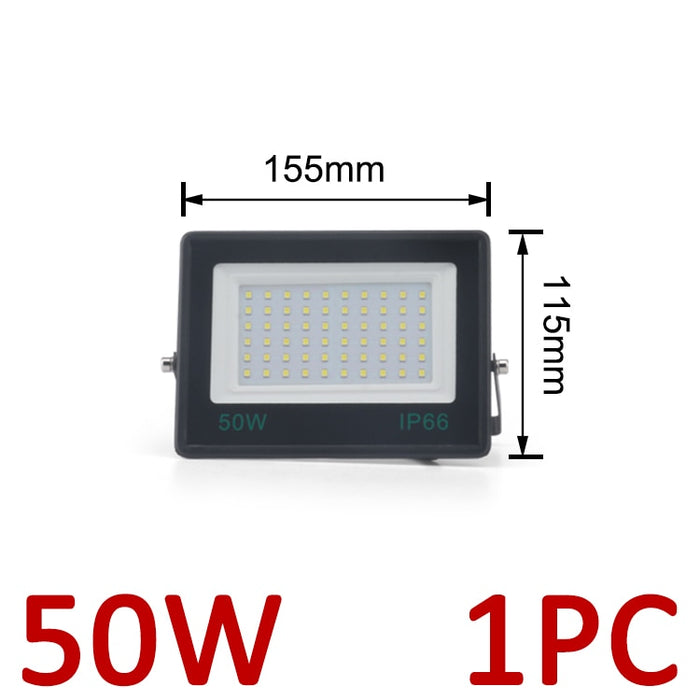 Holofote de LED  de 50 a 300W, 220V, uso Externo Vidro IP66 À Prova D 'Água