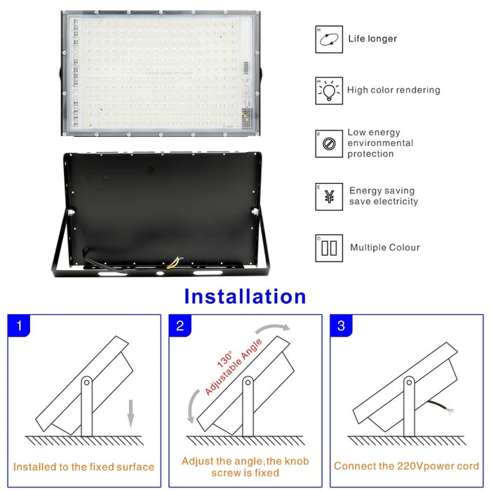 Holofotes LED 50W 100W 150W 200W -110V/220V (Externo/Interno) à prova d'água.