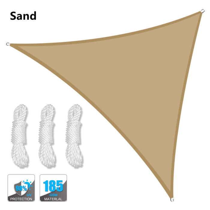 Abrigo Solar triangular a prova d'água vária medidas 5x5x 5/2x2x2m , proteção para áreas abertas.