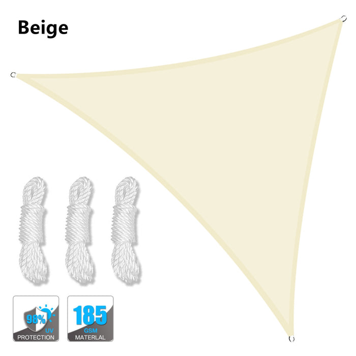 Abrigo Solar triangular a prova d'água vária medidas 5x5x 5/2x2x2m , proteção para áreas abertas.