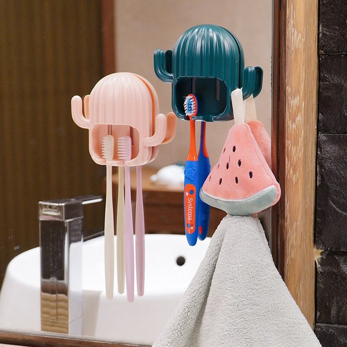 Suportes criativos para escovas de dente,  caracol, flamingo e cactus