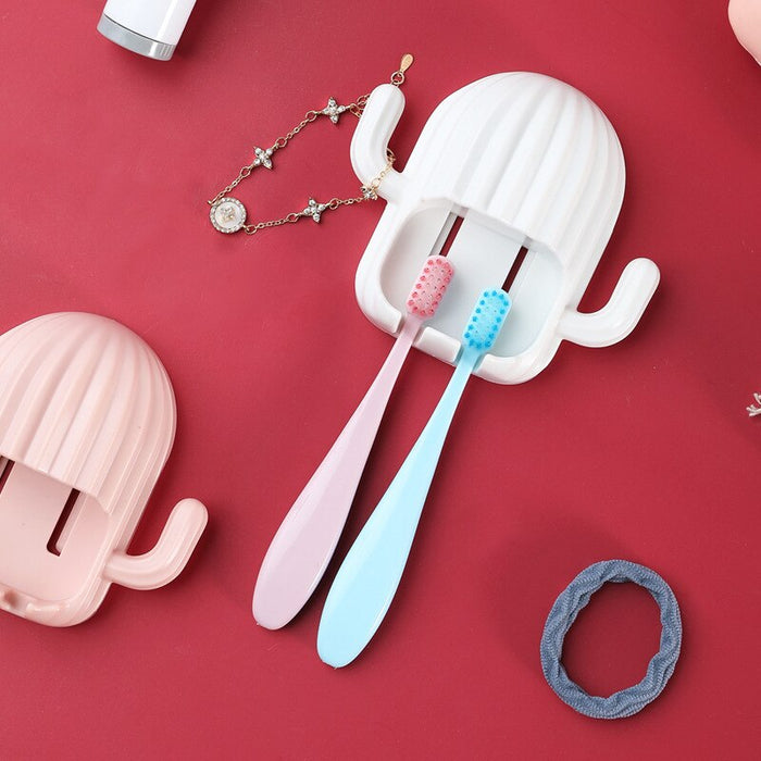 Suportes criativos para escovas de dente,  caracol, flamingo e cactus