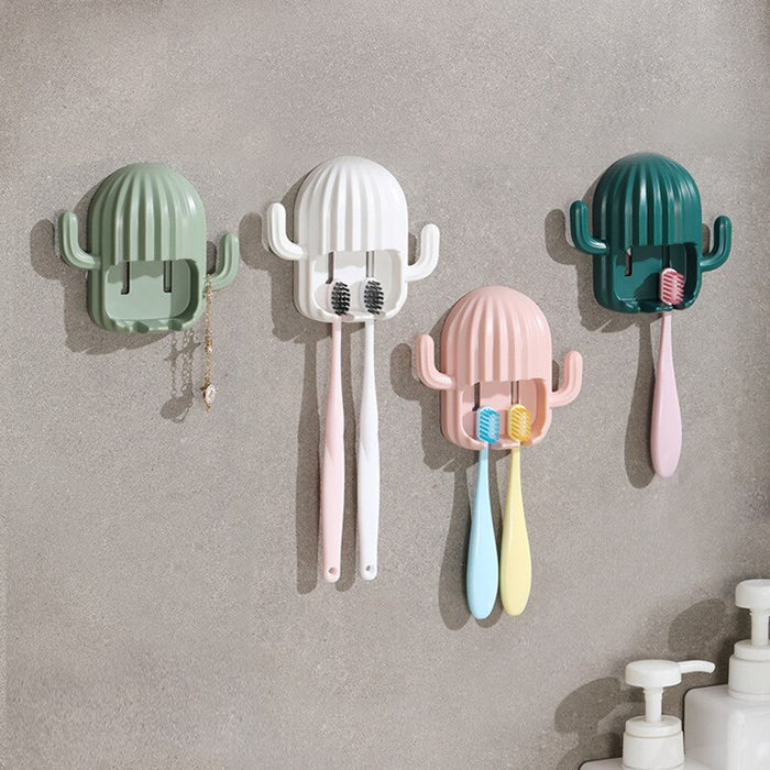 Suportes criativos para escovas de dente,  caracol, flamingo e cactus