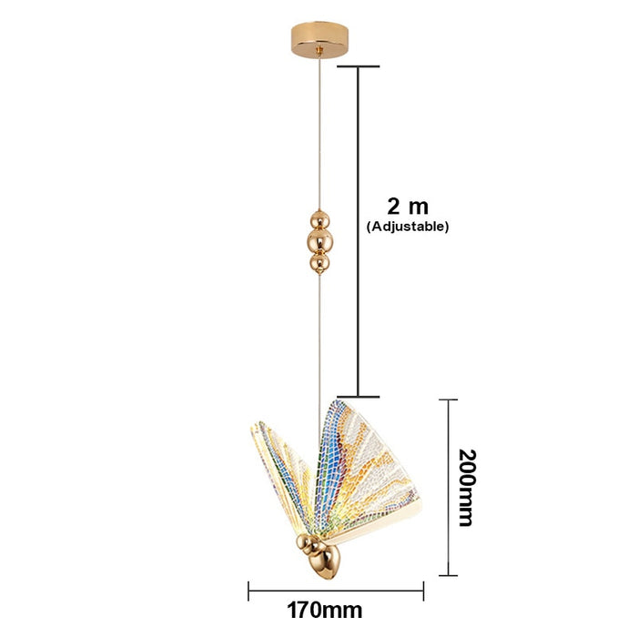 Lustre de Borboleta led, luzes pingente  modelo Nordic