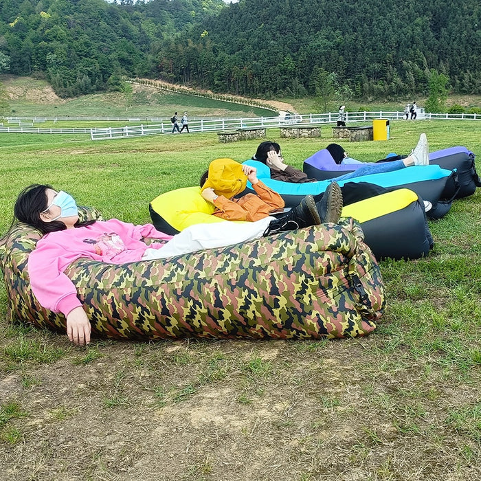 Sofá cama inflável, saco de dormir para o campo e praia de 240 x 70cm