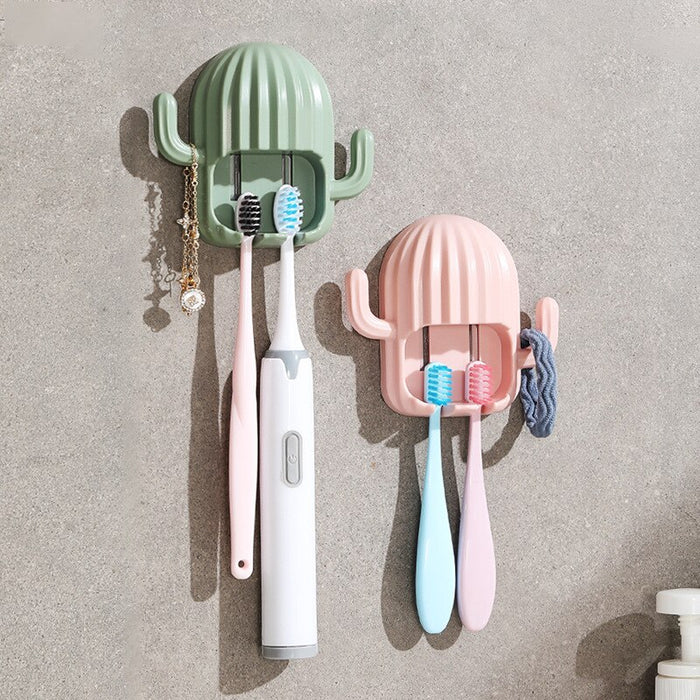 Suportes criativos para escovas de dente,  caracol, flamingo e cactus