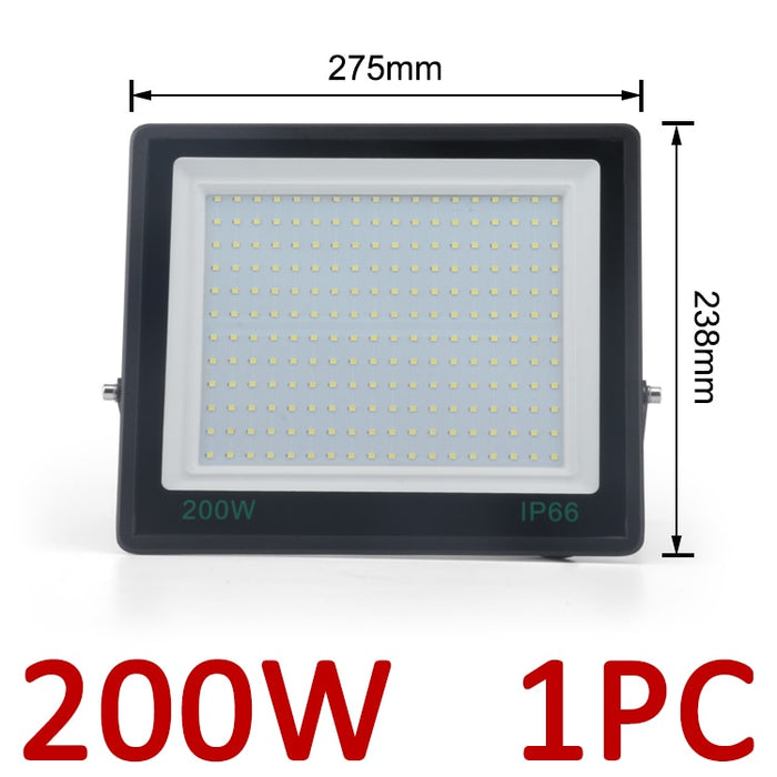 Holofote de LED  de 50 a 300W, 220V, uso Externo Vidro IP66 À Prova D 'Água