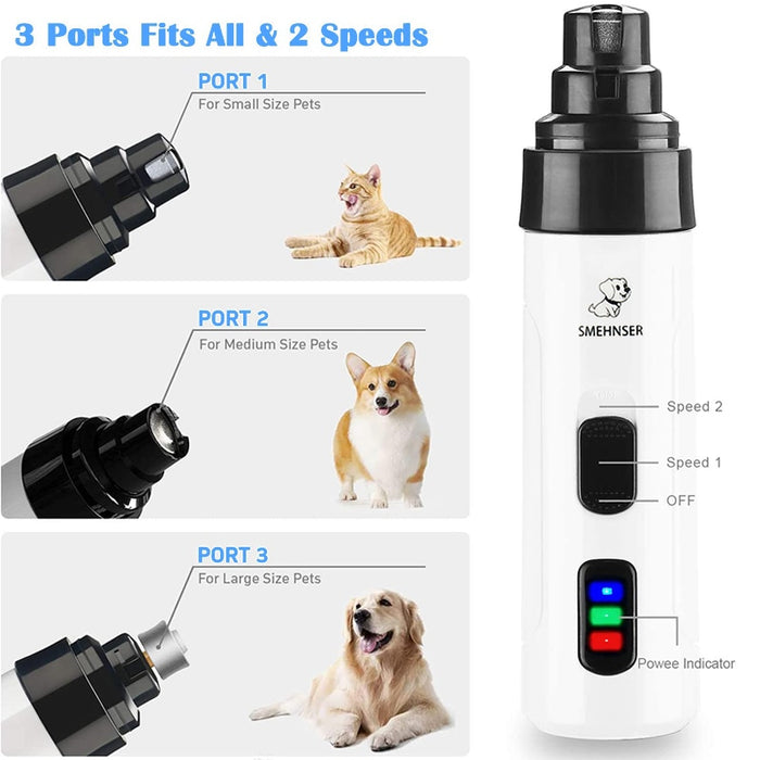 Cortador De Unhas Elétrico Silencioso Gato Cachorro Usb Pet