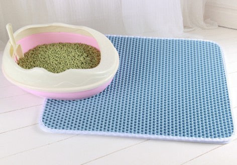 Tapete de areia para gatos, à prova d'água, camada dupla, antiderrapante, areia, almofada de gato, cama lavável, produtos de almofada limpa