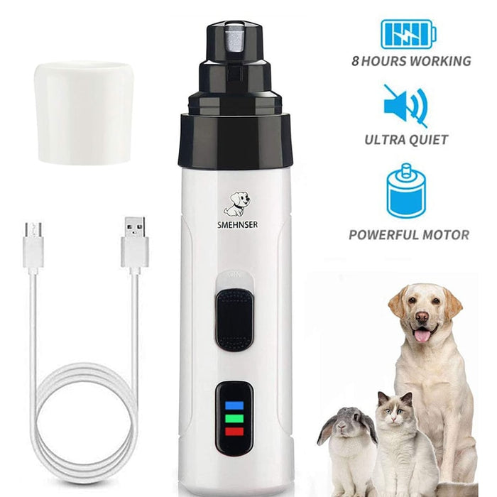 Cortador De Unhas Elétrico Silencioso Gato Cachorro Usb Pet