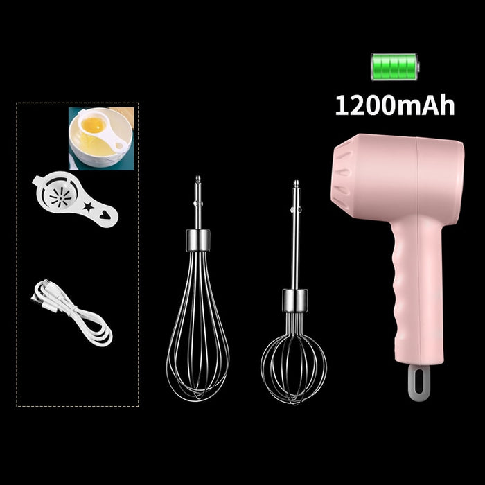 Misturador de mão portátil liquidificador de comida sem fio elétrico 3 velocidade batedor de ovo de bolo de leite batedor de ovos cozimento de comida cozinha de massa de alho